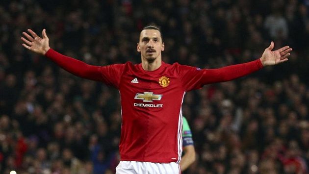 Hrdina Manchesteru United Zlatan Ibrahimovic slaví, v duelu Evropské ligy proti St. Etienne zaznamenal hattrick. Hrdina Manchesteru United Zlatan Ibrahimovic slaví, v duelu Evropské ligy proti St. Etienne zaznamenal hattrick.