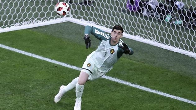 Belgický brankář Thibaut Courtois Belgický brankář Thibaut Courtois