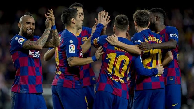 Fotbalisté Barcelony mají důvod ke spokojenosti Fotbalisté Barcelony mají důvod ke spokojenosti