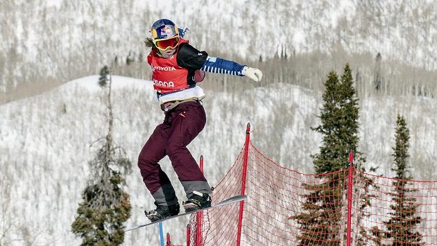 Eva Samková na trati finálového závodu na MS v USA. Eva Samková na trati finálového závodu na MS v USA.