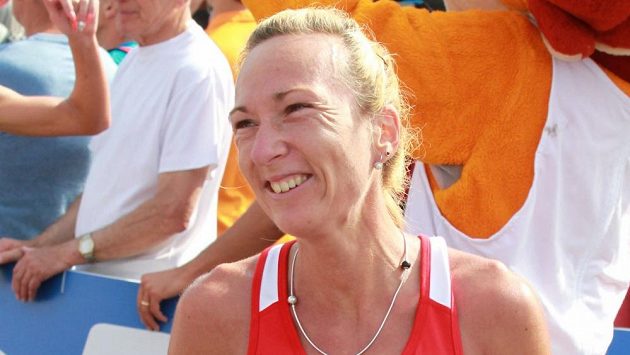 Běžkyně Eva Vrabcová-Nývltová na ME v Amsterdamu. Běžkyně Eva Vrabcová-Nývltová na ME v Amsterdamu.