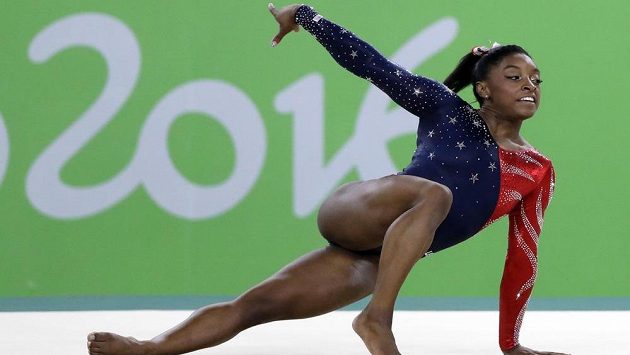 Americká gymnastka Simone Bilesová. Americká gymnastka Simone Bilesová.