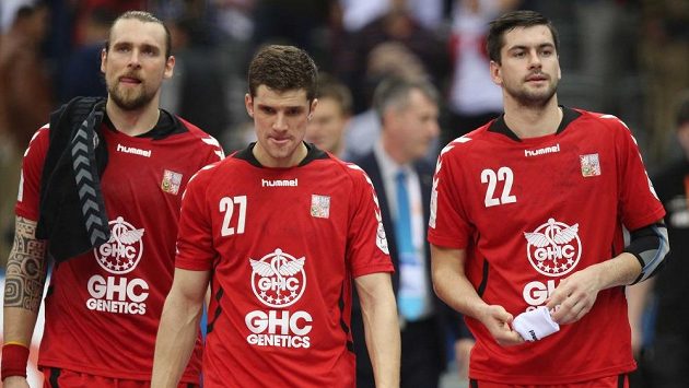 Čeští házenkáři zleva Pavel horák, Ondřej Zdráhala a Petr Linhart. Čeští házenkáři zleva Pavel horák, Ondřej Zdráhala a Petr Linhart.
