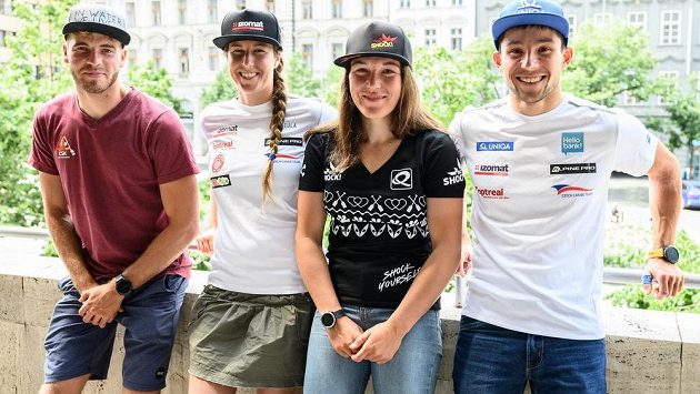 Vodní slalomáři nominovaní na OH do Tokia (zleva): Lukáš Rohan, Kateřina Minařík Kudějová, Tereza Fišerová a Jiří Prskavec. Vodní slalomáři nominovaní na OH do Tokia (zleva): Lukáš Rohan, Kateřina Minařík Kudějová, Tereza Fišerová a Jiří Prskavec.