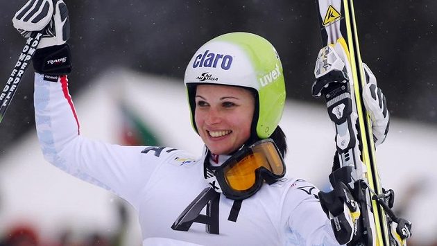 Rakouská lyžařka Anna Fenningerová. Rakouská lyžařka Anna Fenningerová.