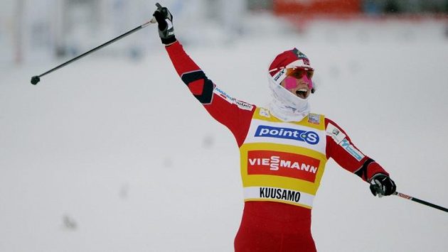 Norská běžkyně Marit Björgenová vyhrála i v třeskutém mrazu. Norská běžkyně Marit Björgenová vyhrála i v třeskutém mrazu.