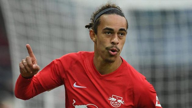 Lipský Yussuf Poulsen se raduje. Lipský Yussuf Poulsen se raduje.