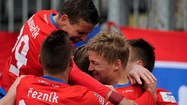 Radost fotbalistů Plzně Radost fotbalistů Plzně