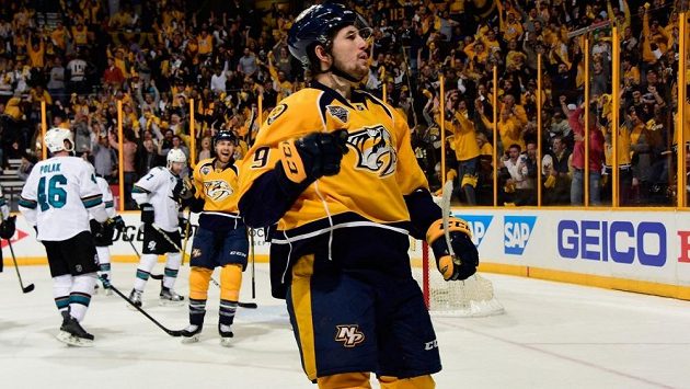 Útočník Nashvillu Filip Forsberg. Útočník Nashvillu Filip Forsberg.