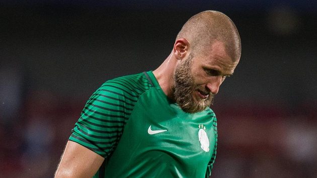 David Bičík během utkání 3. předkola Ligy mistrů se Steauou Bukurešť. David Bičík během utkání 3. předkola Ligy mistrů se Steauou Bukurešť.