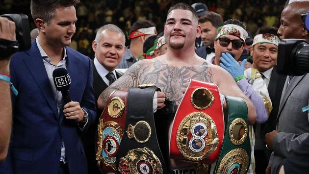 Andy Ruiz po vítězství nad Anthonym Joshuou. Andy Ruiz po vítězství nad Anthonym Joshuou.
