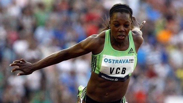 Sprinterka Veronica Campbellová-Brownová na atletickém mítinku Zlatá tretra v Ostravě. Sprinterka Veronica Campbellová-Brownová na atletickém mítinku Zlatá tretra v Ostravě.