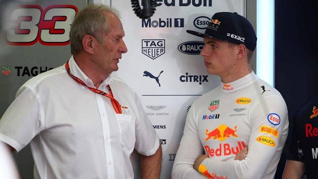 Helmut Marko a Max Verstappen. Helmut Marko a Max Verstappen.