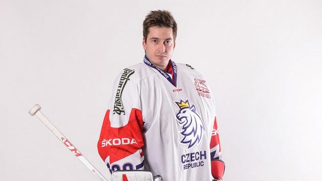 David Rittich na archivním snímku v reprezentační dresu. David Rittich na archivním snímku v reprezentační dresu.