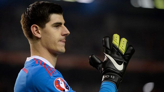 Belgický brankář Thibaut Courtois Belgický brankář Thibaut Courtois