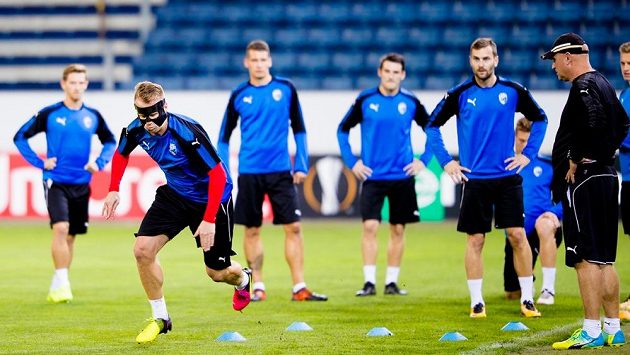 Fotbalisté Plzně během tréninku na utkání Evropské ligy. Fotbalisté Plzně během tréninku na utkání Evropské ligy.