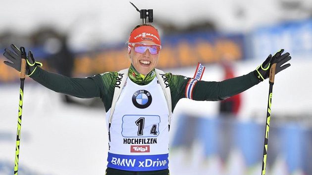 Německá biatlonistka Laura Dahlmeierová. Německá biatlonistka Laura Dahlmeierová.