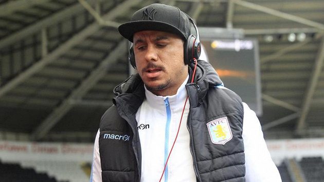 Fotbalista Aston Villy Gabriel Agbonlahor. Fotbalista Aston Villy Gabriel Agbonlahor.