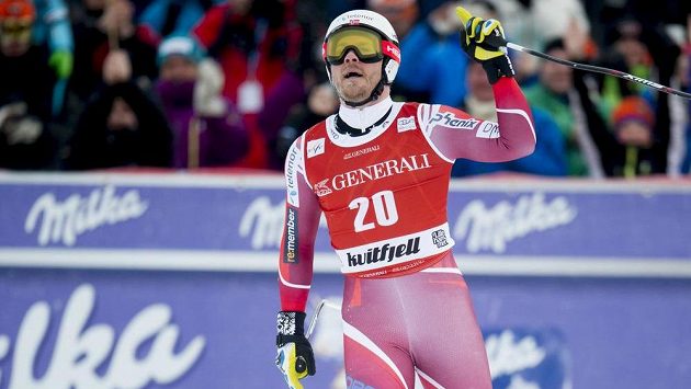 Oslavující Kjetil Jansrud z Norska. Oslavující Kjetil Jansrud z Norska.