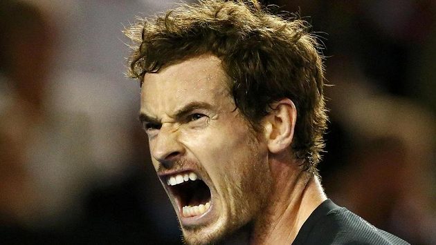 Britský tenista Andy Murray si pomáhá hlasitým výkřikem ve finále mužské dvouhry na Australian Open. Britský tenista Andy Murray si pomáhá hlasitým výkřikem ve finále mužské dvouhry na Australian Open.