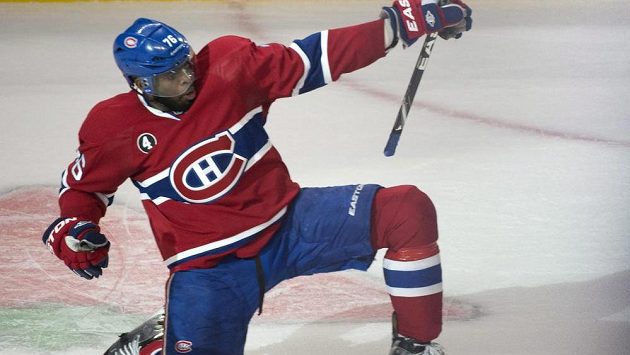 P. K. Subban slaví trefu do sítě Ottawy. P. K. Subban slaví trefu do sítě Ottawy.