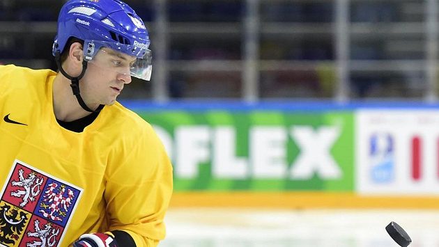 Petr Koukal na tréninku české hokejové reprezentace v Moskvě. Petr Koukal na tréninku české hokejové reprezentace v Moskvě.
