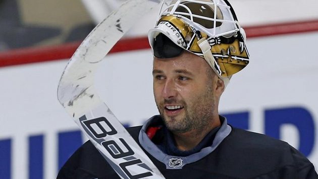 Brankář Tomáš Vokoun při přípravě Pittsburghu Brankář Tomáš Vokoun při přípravě Pittsburghu