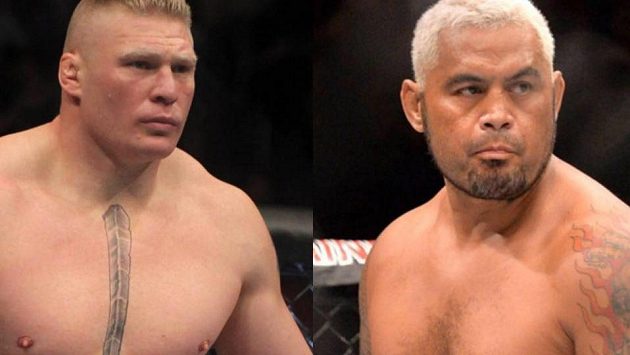 Brock Lesnar (vlevo) se vrátil do klece UFC, porazil Marka Hunta, ale jeho boj nebyl čistý. Teď pyká. Brock Lesnar (vlevo) se vrátil do klece UFC, porazil Marka Hunta, ale jeho boj nebyl čistý. Teď pyká.