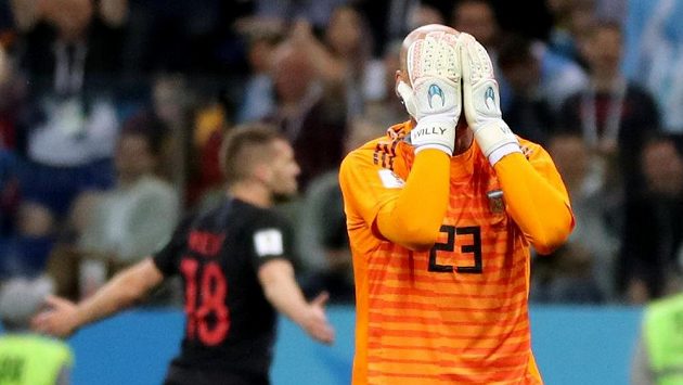 Argentinský gólman Willy Caballero vyrobil obrovskou chybu, kterou Chorvaté potrestali. Argentinský gólman Willy Caballero vyrobil obrovskou chybu, kterou Chorvaté potrestali.