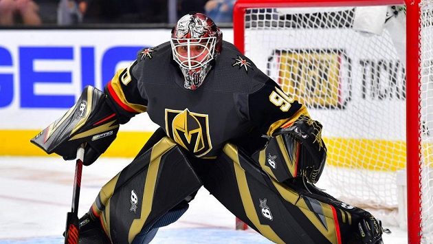 Švédský gólman Las Vegas Robin Lehner - ilustrační foto. Švédský gólman Las Vegas Robin Lehner - ilustrační foto.