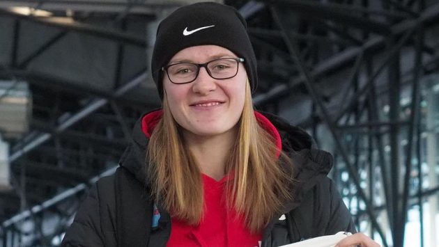 Výškařka Michaela Hrubá před odletem na halové mistrovství světa do Birminghamu. Výškařka Michaela Hrubá před odletem na halové mistrovství světa do Birminghamu.