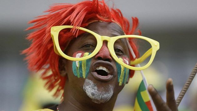 Fanoušek na fotbalovém mistrovství Afriky. Fanoušek na fotbalovém mistrovství Afriky.