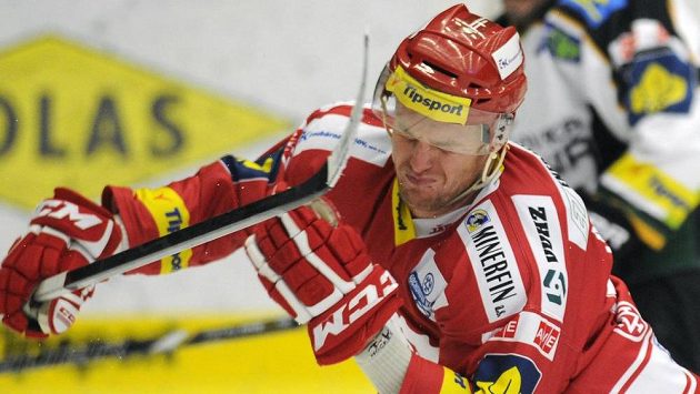Třinecký útočník Martin Adamský. Třinecký útočník Martin Adamský.