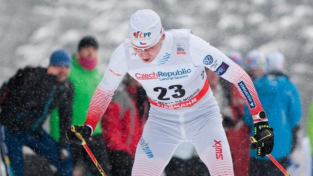 Běžec na lyžích Lukáš Bauer při SP v Novém Městě na Moravě. Běžec na lyžích Lukáš Bauer při SP v Novém Městě na Moravě.