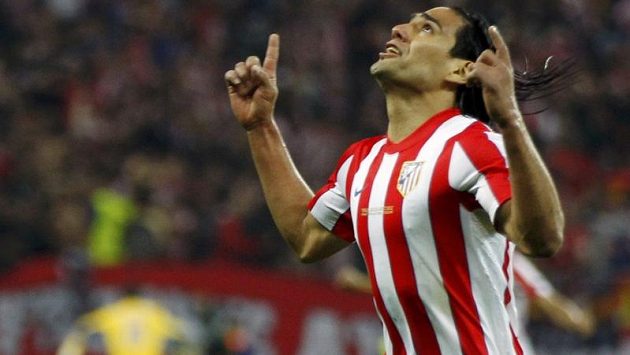 Radamel Falcao v dresu Atlétika Madrid. Radamel Falcao v dresu Atlétika Madrid.