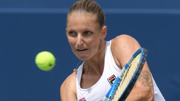 Karolína Plíšková na turnaji v Torontu. Karolína Plíšková na turnaji v Torontu.