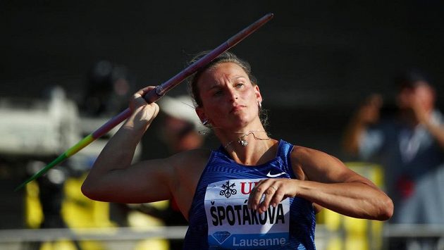 Barbora Špotáková při svém jediném pokusu v Lausanne. Barbora Špotáková při svém jediném pokusu v Lausanne.