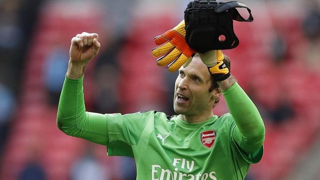 Brankář Petr Čech z Arsenalu. Brankář Petr Čech z Arsenalu.