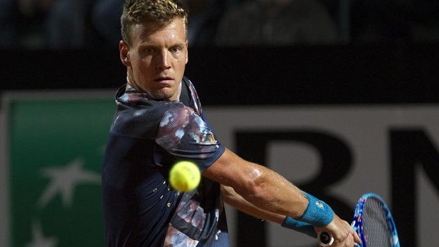 Tomáš Berdych na turnaji v Římě. Tomáš Berdych na turnaji v Římě.