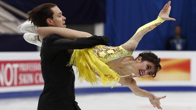 Cortney Mansourová a Michal Češka na ME v Moskvě. Cortney Mansourová a Michal Češka na ME v Moskvě.