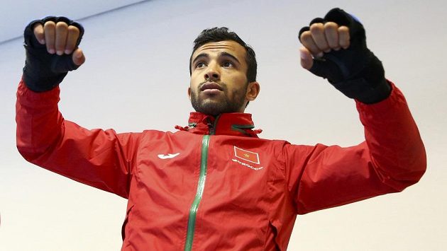 Marocký boxer Achraf Kharroubi na tréninku v Riu de Janeiro. Marocký boxer Achraf Kharroubi na tréninku v Riu de Janeiro.
