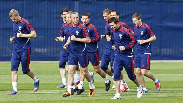 Trénink ruské reprezentace před utkáním s Českou republikou na EURO 2012 Trénink ruské reprezentace před utkáním s Českou republikou na EURO 2012