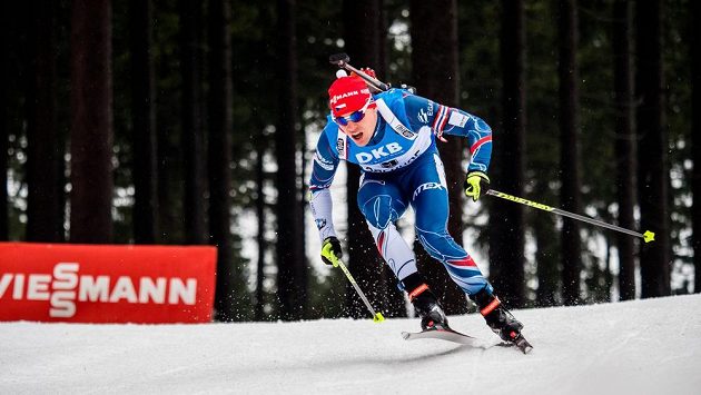 Michal Krčmář při stíhačce v Oberhofu Michal Krčmář při stíhačce v Oberhofu