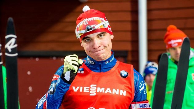 Český biatlonista Michal Krčmář při SP v Östersundu. Český biatlonista Michal Krčmář při SP v Östersundu.