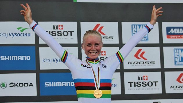Vítězka závodu juniorek Ida Janssonová ze Švédska. Vítězka závodu juniorek Ida Janssonová ze Švédska.
