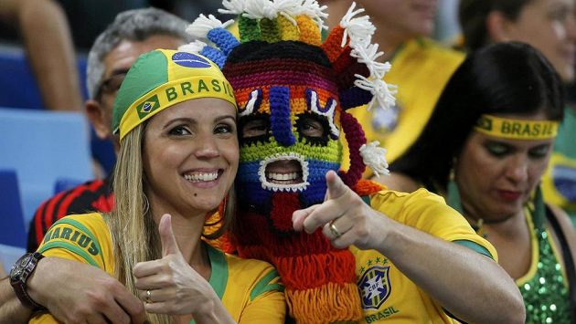 Brazilští fanoušci na světovém šampionátu (ilustrační foto). Brazilští fanoušci na světovém šampionátu (ilustrační foto).