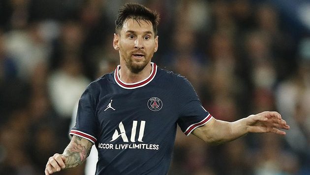 Lionel Messi během zápasu PSG s Lyonem Lionel Messi během zápasu PSG s Lyonem