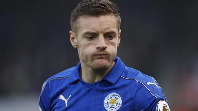 Útočník Leicesteru Jamie Vardy. Útočník Leicesteru Jamie Vardy.