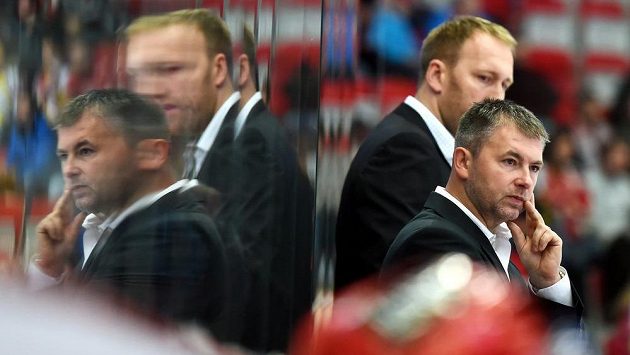 Noví trenéři Třince Marek Malík a René Mucha (vpravo). Noví trenéři Třince Marek Malík a René Mucha (vpravo).