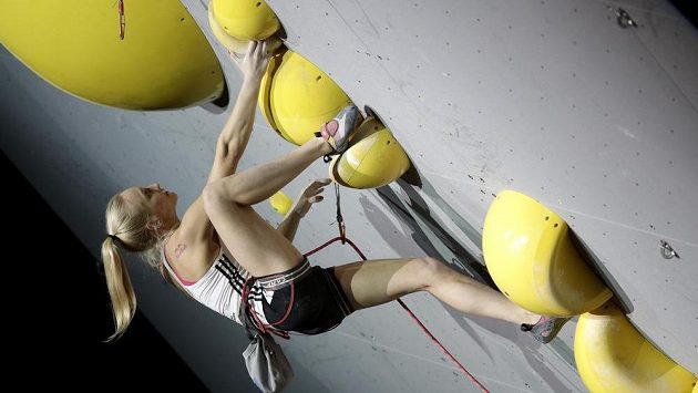 Slovinka Janja Garnbretová na mistrovství světa ve sportovním lezení v Hačiodži. Slovinka Janja Garnbretová na mistrovství světa ve sportovním lezení v Hačiodži.
